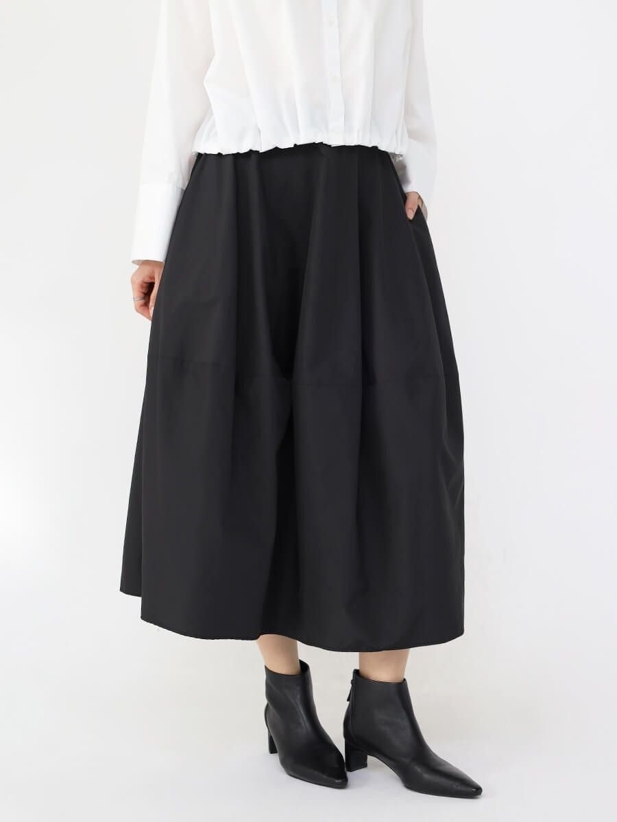【ラシュッド/LASUD】のタフタコクーンスカート 人気、トレンドファッション・服の通販 founy(ファニー) 　ファッション　Fashion　レディースファッション　Fashion for Women　スカート　Skirts　おすすめ　Recommended / Our Picks　コクーン　Cocoon, Cocoon Silhouette　コンパクト　Compact, Small Size　タフタ　Taffeta, Structured Fabric　フィット　Fit, Slim Fit　フォルム　Silhouette, Form　フレア　Flare, Flared　エレガント 上品　Elegant　 other-1|ID: prp329100004533522 ipo3291000000032663865