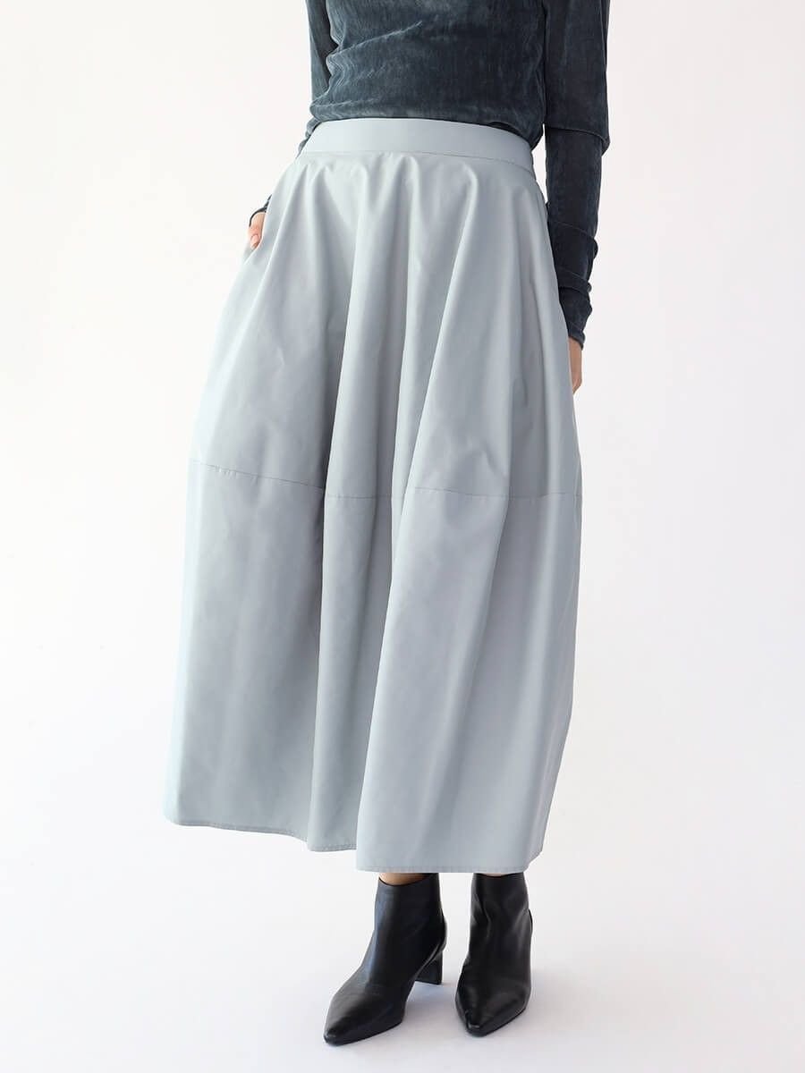 【ラシュッド/LASUD】のタフタコクーンスカート インテリア・キッズ・メンズ・レディースファッション・服の通販 founy(ファニー) 　ファッション　Fashion　レディースファッション　Fashion for Women　スカート　Skirts　おすすめ　Recommended / Our Picks　コクーン　Cocoon, Cocoon Silhouette　コンパクト　Compact, Small Size　タフタ　Taffeta, Structured Fabric　フィット　Fit, Slim Fit　フォルム　Silhouette, Form　フレア　Flare, Flared　エレガント 上品　Elegant　ライトグレー|ID: prp329100004533522 ipo3291000000032663868