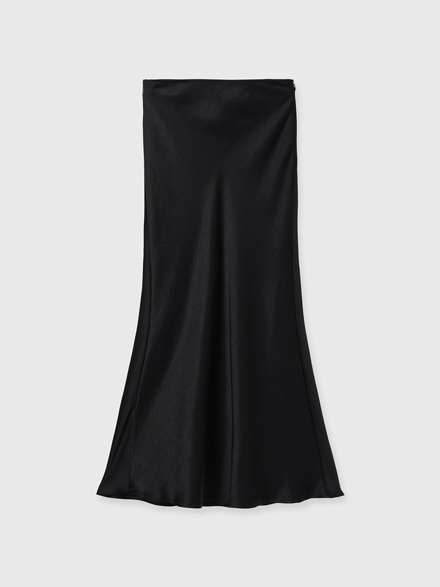 【アニュアンス/anuans】のサテンナロースカート インテリア・キッズ・メンズ・レディースファッション・服の通販 founy(ファニー) 　ファッション　Fashion　レディースファッション　Fashion for Women　スカート　Skirts　サテン　Satin, Glossy Fabric　シンプル　Simple, Minimal　バイアス　Bias, Diagonal Cut　ビンテージ　Vintage, Retro Style　BLACK|ID: prp329100004533532 ipo3291000000034507647