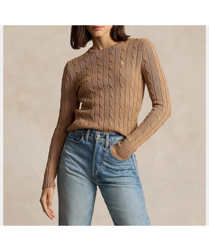【ラルフローレン/RALPH LAUREN】のケーブルニット コットン クルーネック セーター インテリア・キッズ・メンズ・レディースファッション・服の通販 founy(ファニー) https://founy.com/ ファッション Fashion レディースファッション WOMEN トップス・カットソー Tops/Tshirt ニット Knit Tops カフス Cuffs スリム Slim セーター Sweater フィット Fit リブニット Rib Knit 長袖 Long Sleeve |ID: prp329100004533543 ipo3291000000032042777