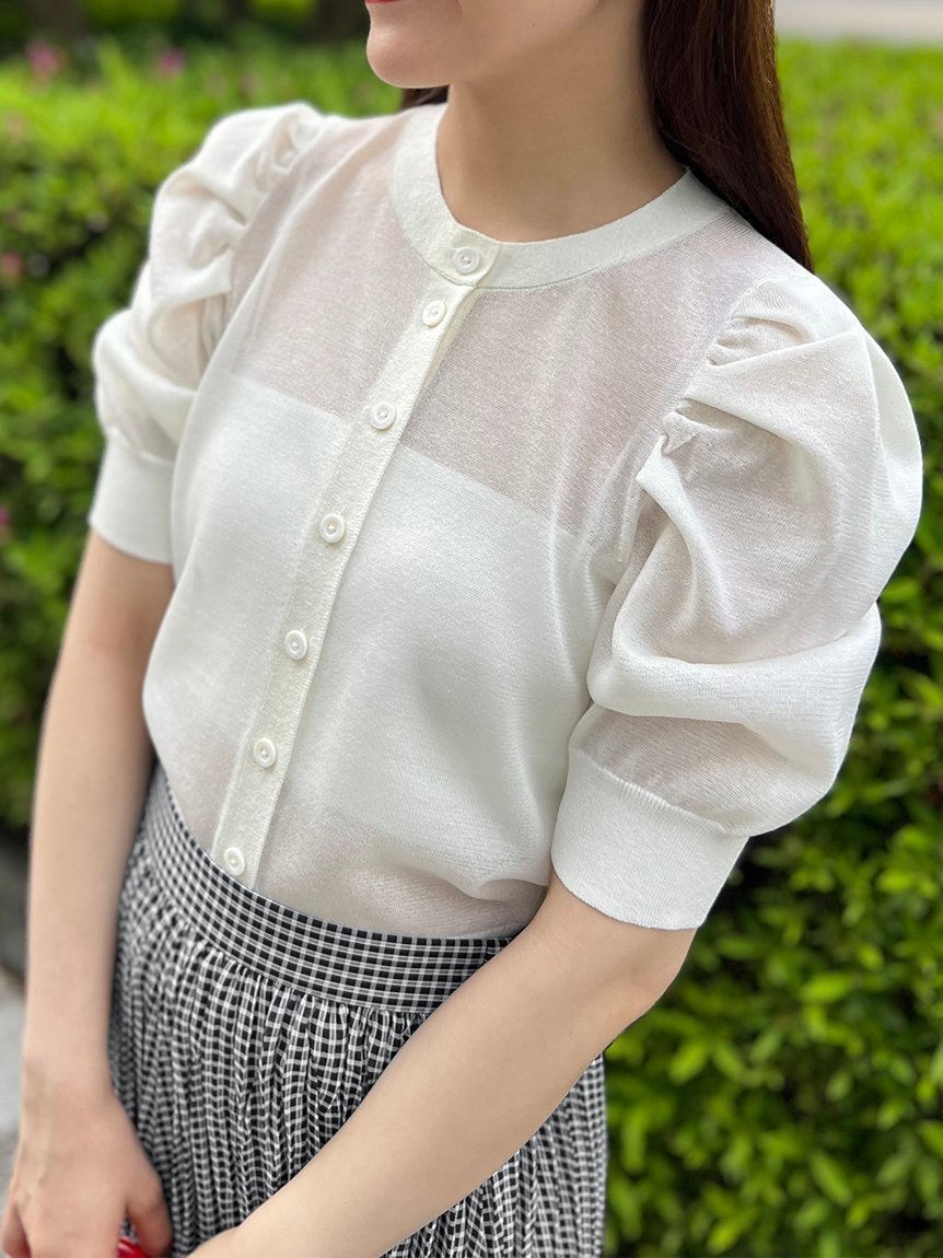 【スナイデル/SNIDEL】のスパークルシアーカーディガン 人気、トレンドファッション・服の通販 founy(ファニー) 　ファッション　Fashion　レディースファッション　WOMEN　トップス・カットソー　Tops/Tshirt　カーディガン　Cardigans　イエロー　Yellow　ウェーブ　Wave　エレガント 上品　Elegant　春　Spring　カーディガン　Cardigan　パープル　Purple　S/S・春夏　Ss・Spring/Summer　おすすめ　Recommend　夏　Summer　 other-1|ID: prp329100004533589 ipo3291000000032218045