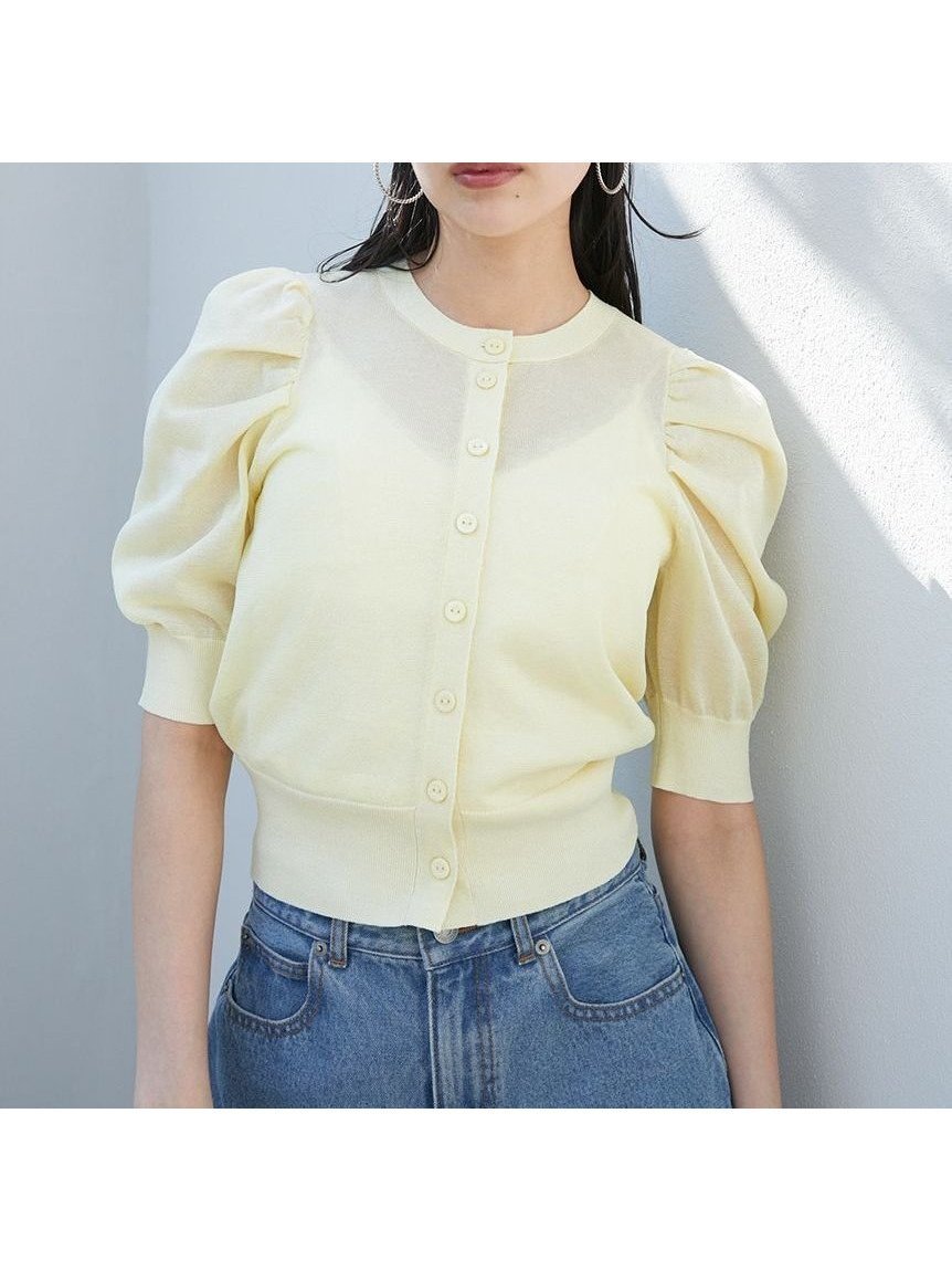 【スナイデル/SNIDEL】のスパークルシアーカーディガン インテリア・キッズ・メンズ・レディースファッション・服の通販 founy(ファニー) 　ファッション　Fashion　レディースファッション　WOMEN　トップス・カットソー　Tops/Tshirt　カーディガン　Cardigans　イエロー　Yellow　ウェーブ　Wave　エレガント 上品　Elegant　春　Spring　カーディガン　Cardigan　パープル　Purple　S/S・春夏　Ss・Spring/Summer　おすすめ　Recommend　夏　Summer　YEL[032]|ID: prp329100004533589 ipo3291000000032218049