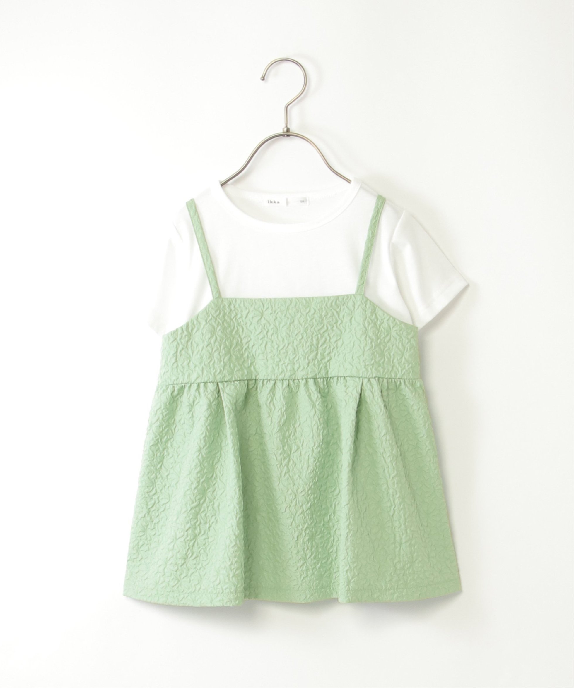【イッカ/ikka / KIDS】の【WEB限定カラーあり】フクレジャガードキャミドッキングプルオーバー(120~160cm) インテリア・キッズ・メンズ・レディースファッション・服の通販 founy(ファニー) 　ファッション　Fashion　キッズファッション　KIDS　トップス・カットソー　Tops/Tees/Kids　カットソー　Cut And Sew　キャミソール　Camisole　コンビ　Combination　トレンド　Trend　ドッキング　Docking　人気　Popularity　半袖　Short Sleeve　無地　Plain Color　長袖　Long Sleeve　ミントグリーン|ID: prp329100004533591 ipo3291000000032123340