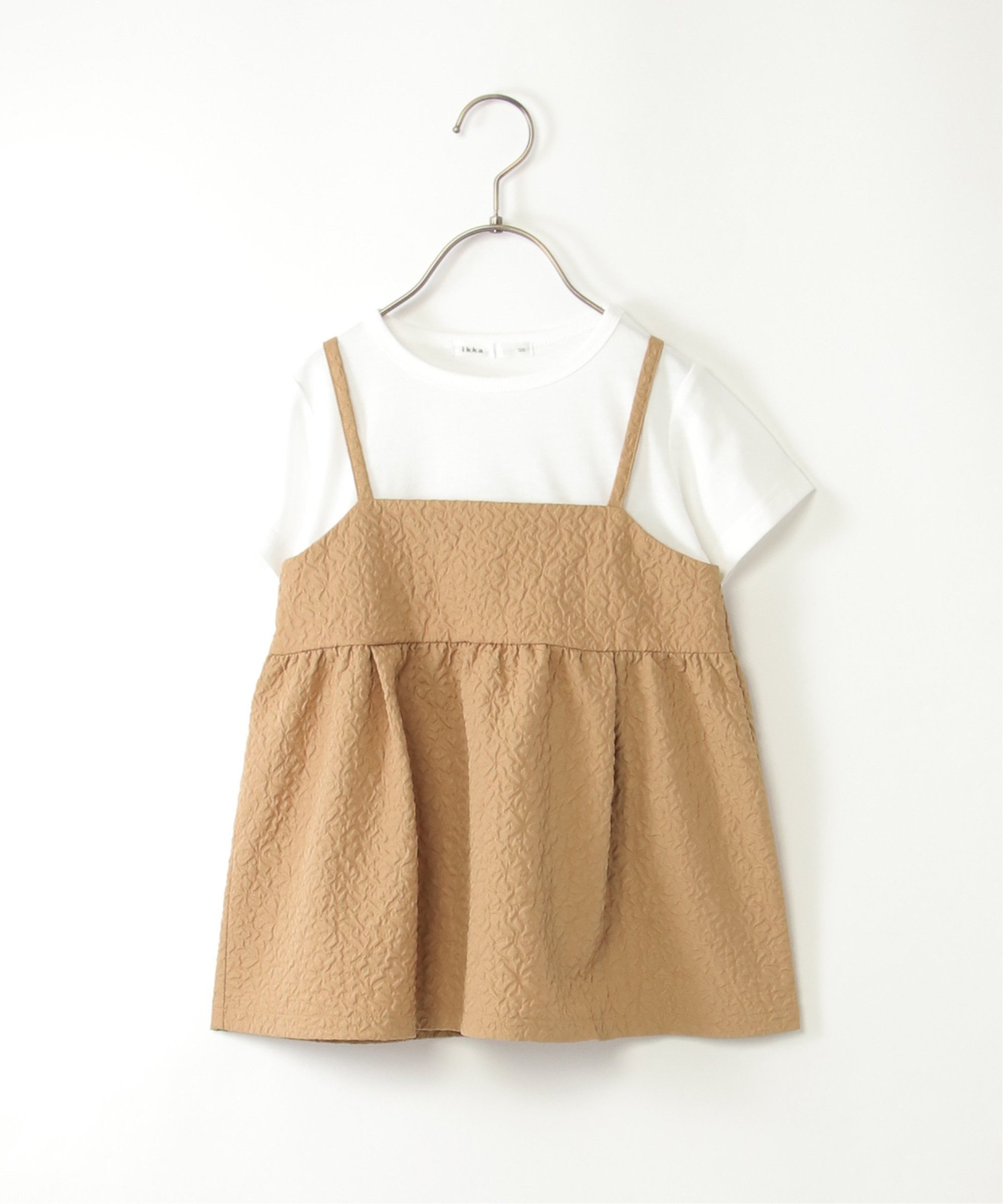 【イッカ/ikka / KIDS】の【WEB限定カラーあり】フクレジャガードキャミドッキングプルオーバー(120~160cm) インテリア・キッズ・メンズ・レディースファッション・服の通販 founy(ファニー) 　ファッション　Fashion　キッズファッション　KIDS　トップス・カットソー　Tops/Tees/Kids　カットソー　Cut And Sew　キャミソール　Camisole　コンビ　Combination　トレンド　Trend　ドッキング　Docking　人気　Popularity　半袖　Short Sleeve　無地　Plain Color　長袖　Long Sleeve　ベージュ|ID: prp329100004533591 ipo3291000000032123348