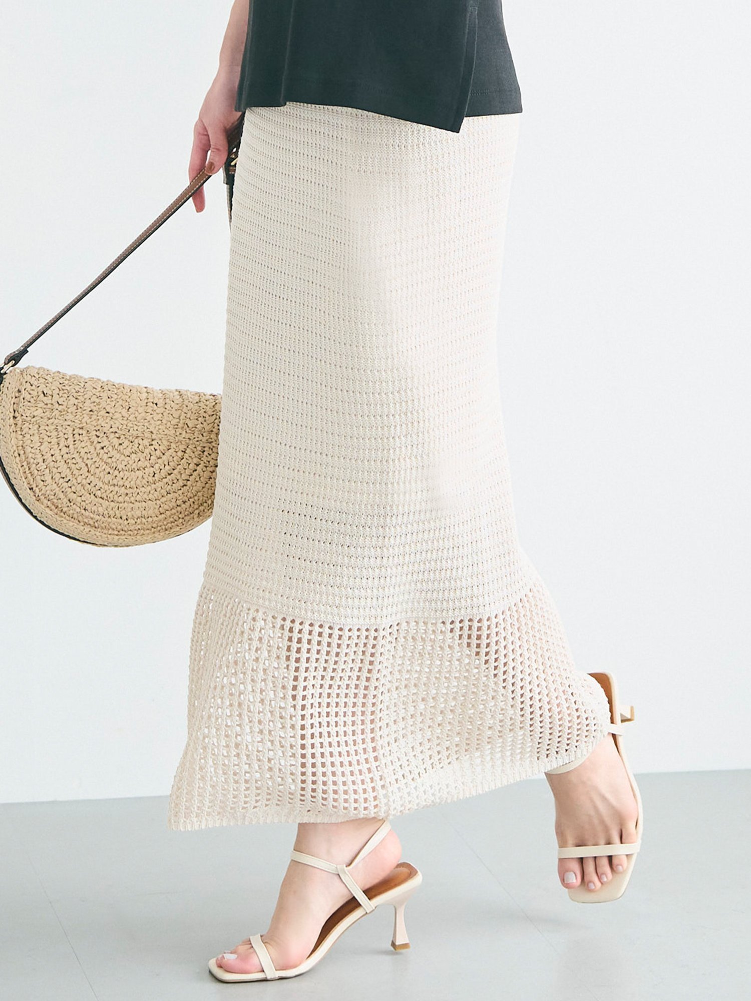 【コカ/COCA】のカギ編みタイトニットスカート 人気、トレンドファッション・服の通販 founy(ファニー) 　ファッション　Fashion　レディースファッション　Ladies' Fashion Online　スカート　Skirt　アクリル　Acrylic　ポケット　Pocket　 other-1|ID: prp329100004533601 ipo3291000000032463805