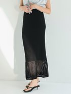 【コカ/COCA】のカギ編みタイトニットスカート Black|ID: prp329100004533601 ipo3291000000032463807