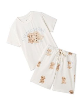 【ジェラート ピケ/gelato pique / KIDS】の【JUNIOR】トイプードルワンポイントTシャツ 総柄ショートパンツセット 人気、トレンドファッション・服の通販 founy(ファニー) ファッション Fashion キッズファッション KIDS ボトムス Bottoms/Kids カットソー Cut And Sew ショーツ Shorts ショート Short セットアップ Set Up プリント Print ボーダー Border モチーフ Motif ワンポイント One Point 夏 Summer |ID:prp329100004533618