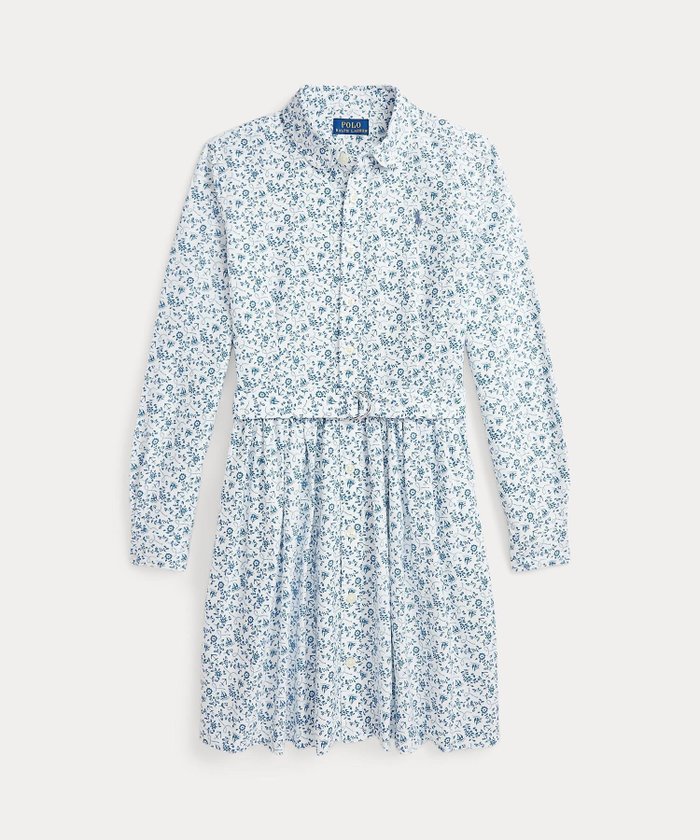 【ラルフローレン/RALPH LAUREN / KIDS】の(ガールズ 7才~16才)フローラル コットン オックスフォード シャツドレス インテリア・キッズ・メンズ・レディースファッション・服の通販 founy(ファニー) https://founy.com/ ファッション Fashion キッズファッション KIDS ワンピース Dress/Kids カフス Cuffs シャーリング Shirring シルバー Silver ダブル Double ドレス Dress フィット Fit フレア Flare フロント Front 長袖 Long Sleeve |ID: prp329100004533628 ipo3291000000032043080