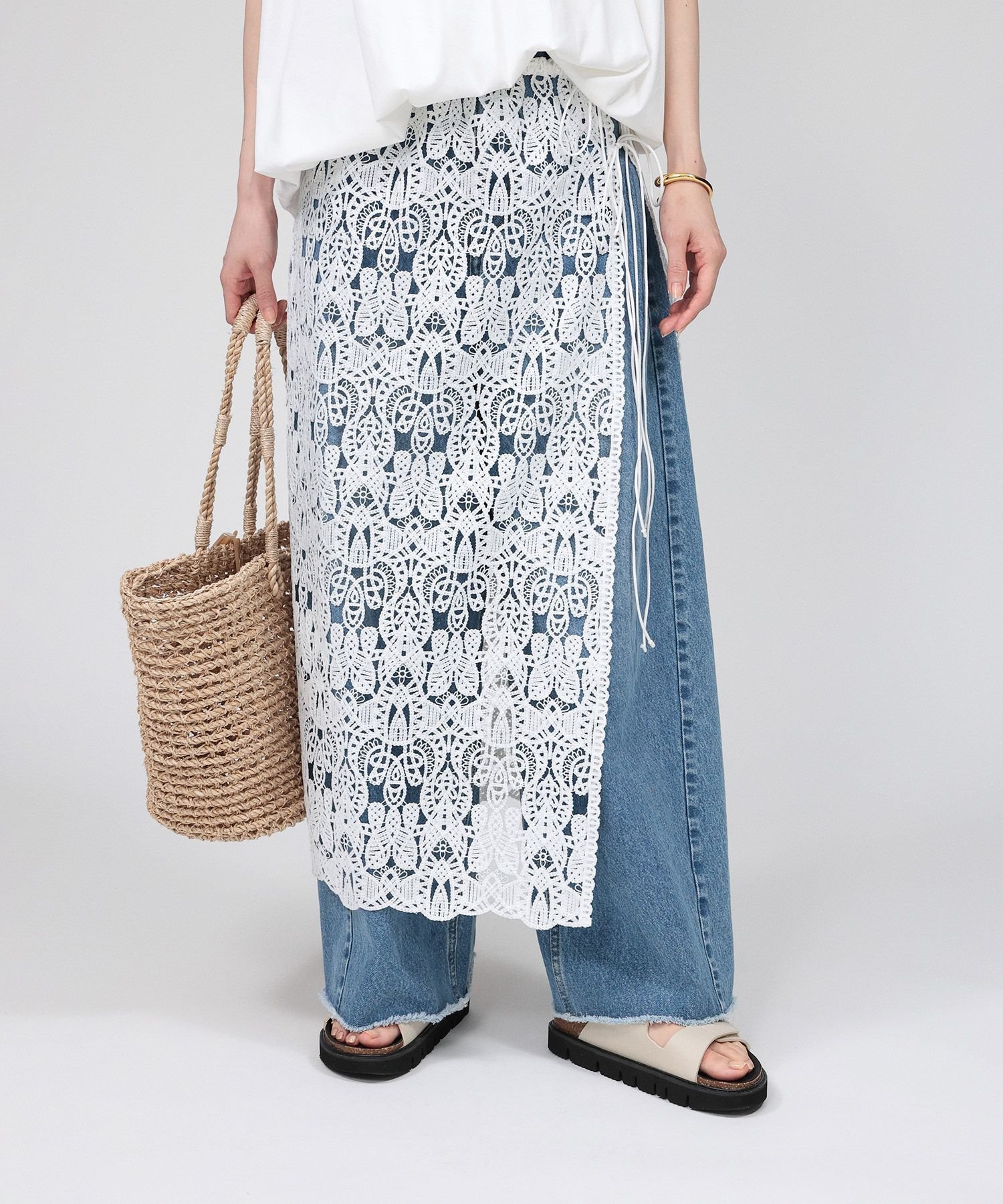 【バビロン/BABYLONE / KIDS】のコード刺繍ラップスカート インテリア・キッズ・メンズ・レディースファッション・服の通販 founy(ファニー) 　ファッション　Fashion　キッズファッション　KIDS　クロシェ　Crochet　シンプル　Simple　チェーン　Chain　ラップ　Wrap　今夏　Summer　再入荷　Restock/Back In Stock/Re Arrival　夏　Summer　ホワイト10|ID: prp329100004533631 ipo3291000000032212863