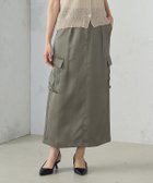 【コムサイズム/COMME CA ISM】のポリエステルマットサテン カーゴスカート オリーブ|ID: prp329100004533691 ipo3291000000032736270