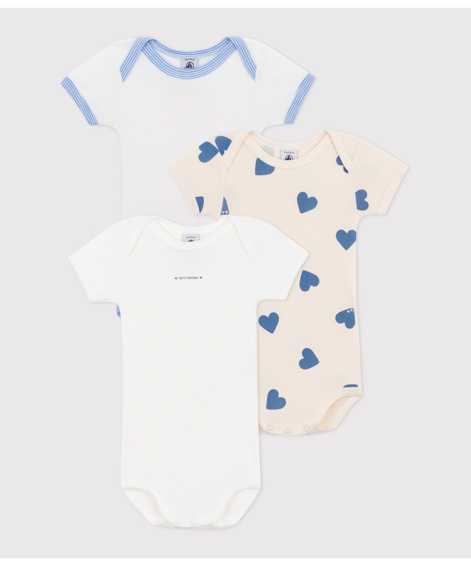 【プチバトー/PETIT BATEAU / KIDS】の半袖ボディ3枚組 インテリア・キッズ・メンズ・レディースファッション・服の通販 founy(ファニー) 　ファッション　Fashion　キッズファッション　KIDS　ギフト プレゼント　Gift Present　人気　Popularity　半袖　Short Sleeve　マルチカラー1|ID: prp329100004533695 ipo3291000000032043334