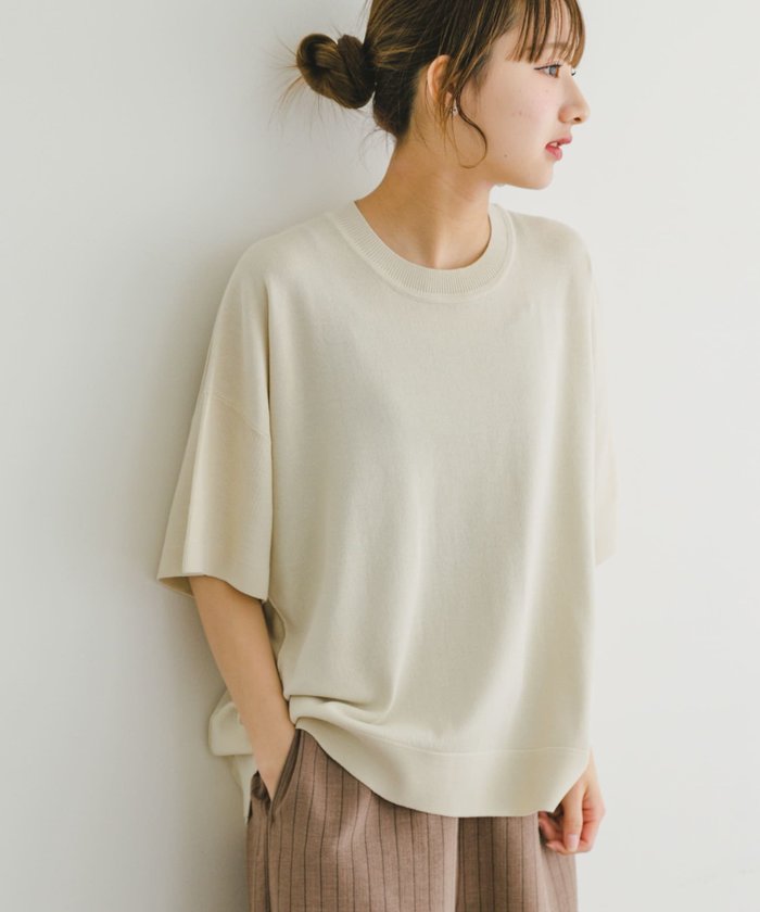 【その他のブランド/Other】のニットTシャツ インテリア・キッズ・メンズ・レディースファッション・服の通販 founy(ファニー) https://founy.com/ ファッション Fashion レディースファッション WOMEN トップス・カットソー Tops/Tshirt ニット Knit Tops シャツ/ブラウス Shirts/Blouses ロング / Tシャツ T-Shirts 2025年 2025 2025春夏・S/S Ss,Spring/Summer,2025 なめらか Smooth オレンジ Orange シンプル Simple バランス Balance ベーシック Basic 夏 Summer S/S・春夏 Ss・Spring/Summer 楽ちん Easy |ID: prp329100004533708 ipo3291000000032247293