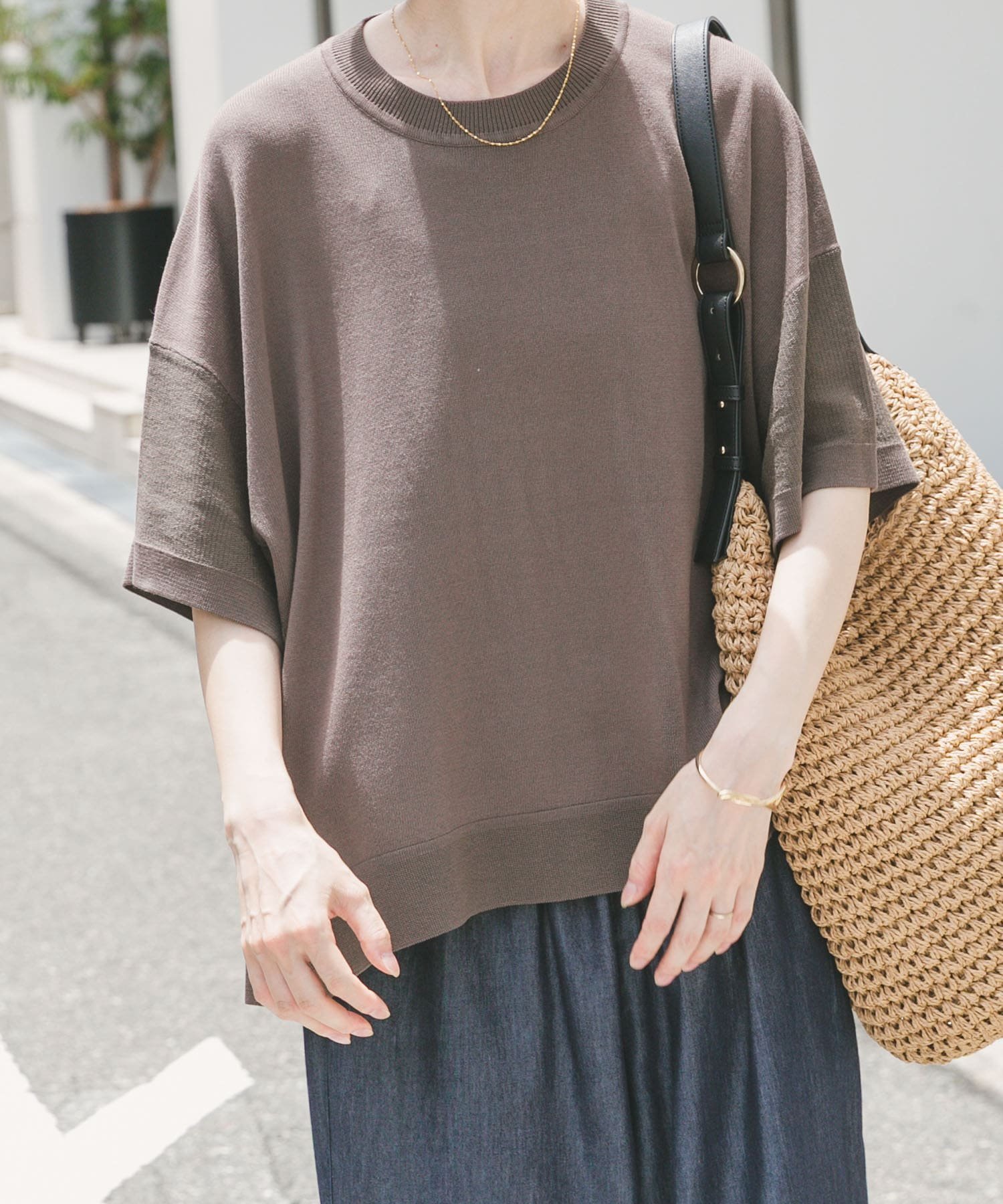 【アイテムズアーバンリサーチ/ITEMS URBAN RESEARCH】のニットTシャツ インテリア・キッズ・メンズ・レディースファッション・服の通販 founy(ファニー) 　ファッション　Fashion　レディースファッション　Fashion for Women　トップス・カットソー　Cut & Sew Tops　ニット　Knit Tops & Sweaters　シャツ・ブラウス・オフィスカジュアル　Elegant Blouses & Button-Ups　ロングTシャツ・Tシャツ　Longline T-Shirts & Tees　2025年　2025　2025春夏・S/S　Spring/Summer 2025 SS25　なめらか　Smooth, Silky Texture　オレンジ　Orange　シンプル　Simple, Minimal　バランス　Balance, Style Balance　ベーシック　Basic, Essential　夏　Summer　S/S・春夏　SS, Spring/Summer, Warm Season　楽ちん　Easy Fit, Comfortable　MOC|ID: prp329100004533708 ipo3291000000033447955