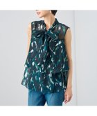 【アナイ/ANAYI】の【セットアップ対応商品】アートプリントティアードボウ ブラウス green|ID: prp329100004533722 ipo3291000000032043442