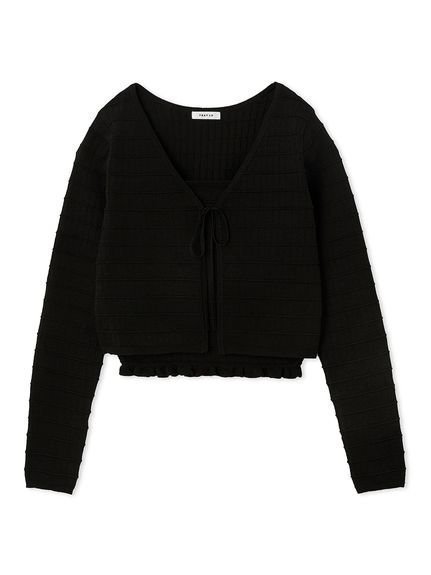 【フレイ アイディー/FRAY I.D】のシルクブレンドアンサンブルニット インテリア・キッズ・メンズ・レディースファッション・服の通販 founy(ファニー) https://founy.com/ ファッション Fashion レディースファッション Ladies' Fashion Online トップス・カットソー Tops/Tshirt ニット Knit Tops アンサンブル Knit Ensemble アンサンブル Ensemble インナー Inner エレガント 上品 Elegant 春 Spring カーディガン Cardigan キャミソール Camisole クロップド Cropped コンパクト Compact シルク Silk 雑誌 Magazine フリル Frills フロント Front ボレロ Bolero 夏 Summer |ID: prp329100004533724 ipo3291000000032608586
