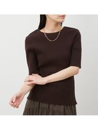 【ミラオーウェン/Mila Owen】のハーフスリーブオーガニックリブニット 人気、トレンドファッション・服の通販 founy(ファニー) ファッション Fashion レディースファッション WOMEN トップス・カットソー Tops/Tshirt ニット Knit Tops ウォッシャブル Washable スリット Slit 定番 Standard 人気 Popularity 半袖 Short Sleeve リブニット Rib Knit 夏 Summer エレガント 上品 Elegant thumbnail DBRW[059]|ID: prp329100004533745 ipo3291000000032118560