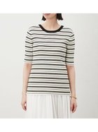 【ミラオーウェン/Mila Owen】のハーフスリーブオーガニックリブニット 人気、トレンドファッション・服の通販 founy(ファニー) ファッション Fashion レディースファッション WOMEN トップス・カットソー Tops/Tshirt ニット Knit Tops ウォッシャブル Washable スリット Slit 定番 Standard 人気 Popularity 半袖 Short Sleeve リブニット Rib Knit 夏 Summer エレガント 上品 Elegant thumbnail BORDER[933]|ID: prp329100004533745 ipo3291000000032118564