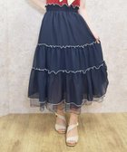 【アクシーズファム/axes femme】のフリルメロー楊柳シフォンスカート 人気、トレンドファッション・服の通販 founy(ファニー) ファッション Fashion レディースファッション WOMEN スカート Skirt おすすめ Recommend シフォン Chiffon シャーリング Shirring ティアードスカート Tiered Skirt 夏 Summer thumbnail 紺|ID: prp329100004533821 ipo3291000000032043860