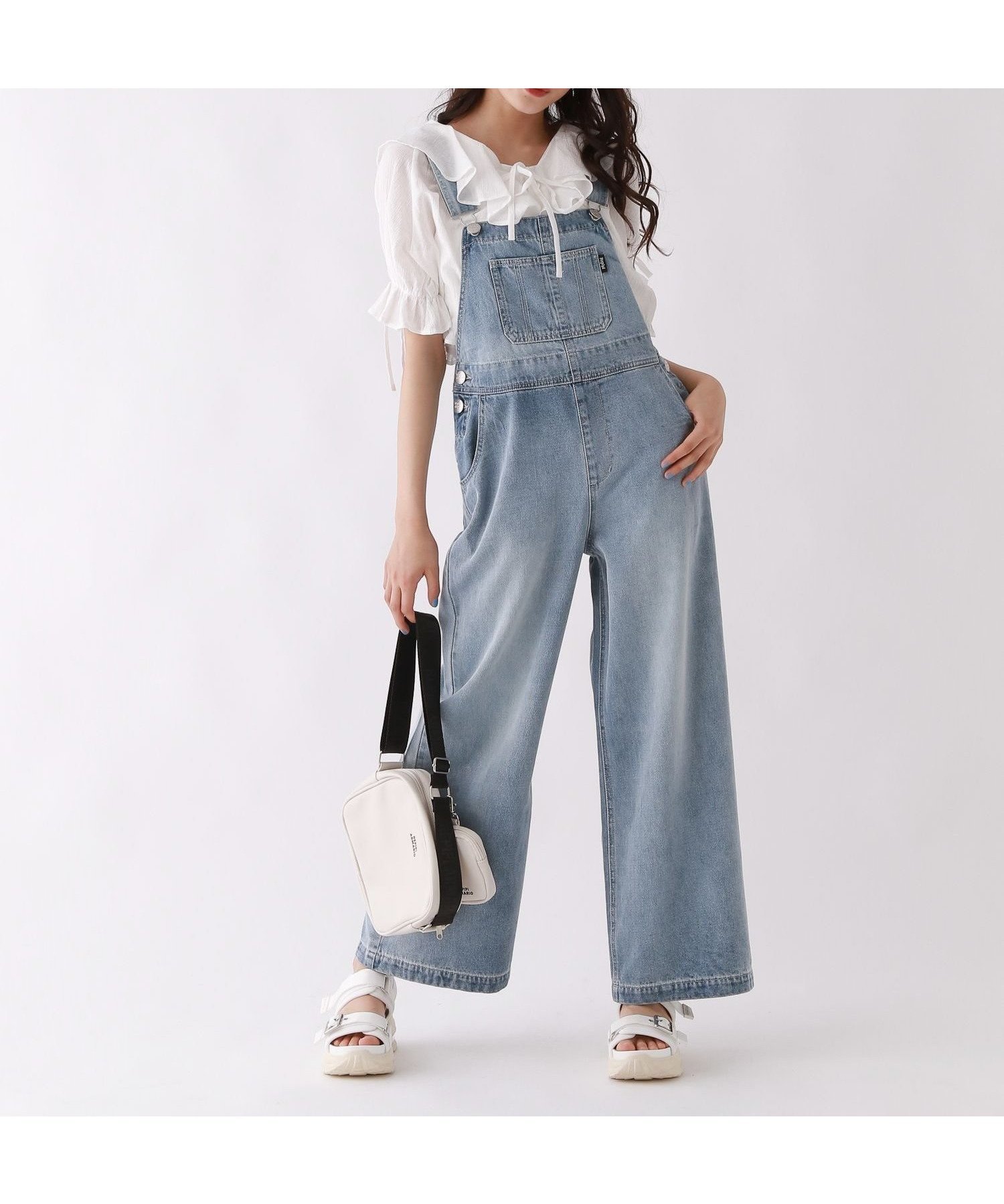 【レピピアルマリオ/repipi armario / KIDS】のデニムオーバーオール インテリア・キッズ・メンズ・レディースファッション・服の通販 founy(ファニー) 　ファッション　Fashion　キッズファッション　KIDS　おすすめ　Recommend　インナー　Inner　タンク　Tank　デニム　Denim　フロント　Front　ポケット　Pocket　ロング　Long　ブルー82|ID: prp329100004533829 ipo3291000000032043886