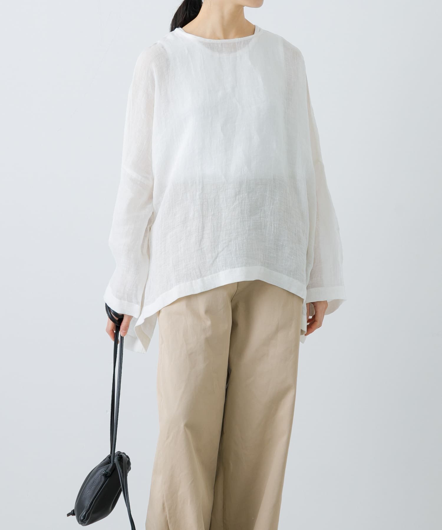 【かぐれ/kagure / URBAN RESEARCH】のシアーリネンワイドプルオーバー インテリア・キッズ・メンズ・レディースファッション・服の通販 founy(ファニー) 　ファッション　Fashion　レディースファッション　WOMEN　トップス・カットソー　Tops/Tshirt　プルオーバー　Pullover　2025年　2025　2025春夏・S/S　Ss,Spring/Summer,2025　おすすめ　Recommend　リネン　Linen　ロング　Long　ワイド　Wide　エレガント 上品　Elegant　夏　Summer　S/S・春夏　Ss・Spring/Summer　長袖　Long Sleeve　OFF|ID: prp329100004533845 ipo3291000000032043947