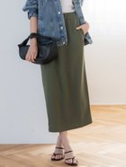 【コカ/COCA】のエンボス加工Iラインスカート 人気、トレンドファッション・服の通販 founy(ファニー) ファッション Fashion レディースファッション WOMEN スカート Skirt ポケット Pocket 定番 Standard thumbnail Khaki|ID: prp329100004533847 ipo3291000000032043956