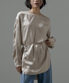 【サロン アダム エ ロペ/SALON adam et rope'】の24AW GENTLE SILK ラウンドヘムTブラウスセットアップ対応】 グレー系(09)|ID: prp329100004533854 ipo3291000000032043993