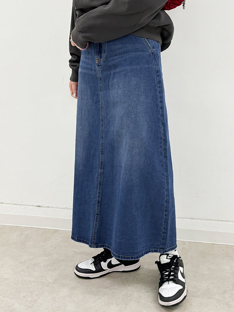 【ドゥーベル/Doux Belle】のボトムス スカート ロング 人気、トレンドファッション・服の通販 founy(ファニー) 　ファッション　Fashion　レディースファッション　WOMEN　スカート　Skirt　アウトドア　Outdoor　アクセサリー　Accessories　シューズ　Shoes　シンプル　Simple　デニム　Denim　フィット　Fit　ロング　Long　無地　Plain Color　 other-1|ID: prp329100004533871 ipo3291000000032044060
