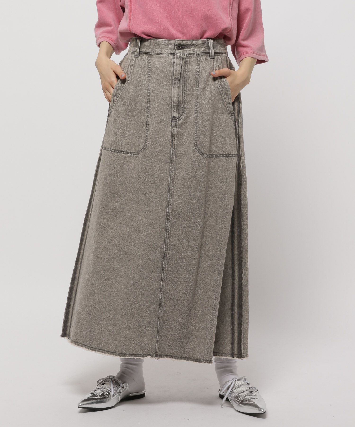 【ニコアンド/niko and】のアソートサイドラインスカート インテリア・キッズ・メンズ・レディースファッション・服の通販 founy(ファニー) 　ファッション　Fashion　レディースファッション　WOMEN　スカート　Skirt　おすすめ　Recommend　クロップド　Cropped　シンプル　Simple　デニム　Denim　トレンド　Trend　バランス　Balance　ポケット　Pocket　リラックス　Relax　ロング　Long　エレガント 上品　Elegant　ピンクオーバーダイ20|ID: prp329100004533891 ipo3291000000032044144
