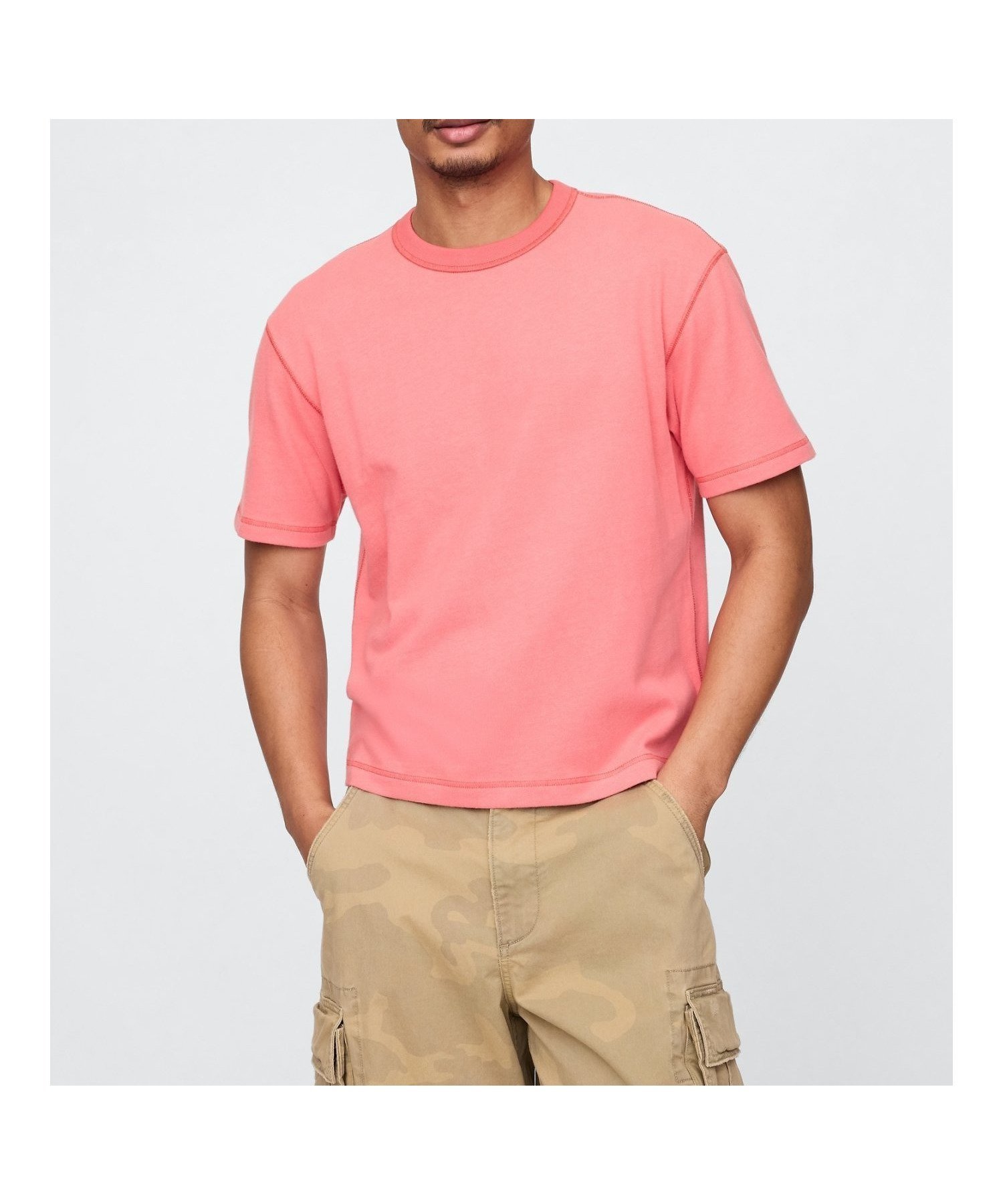 【ギャップ/GAP】のSS HVY SOFT CROPPED T インテリア・キッズ・メンズ・レディースファッション・服の通販 founy(ファニー) 　ファッション　Fashion　レディースファッション　WOMEN　インナー　Inner　クロップド　Cropped　ショート　Short　ジャケット　Jacket　スリーブ　Sleeve　ワイド　Wide　WATERMELON_ICE|ID: prp329100004533901 ipo3291000000032332735