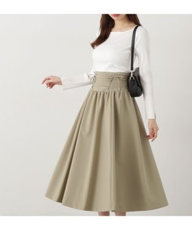【プロポーション ボディドレッシング/PROPORTION BODY DRESSING】のシャーリングリボンスカート 人気、トレンドファッション・服の通販 founy(ファニー) ファッション Fashion レディースファッション WOMEN スカート Skirt シャーリング Shirring バランス Balance フレア Flare ヨーク Yoke リボン Ribbon |ID:prp329100004533949