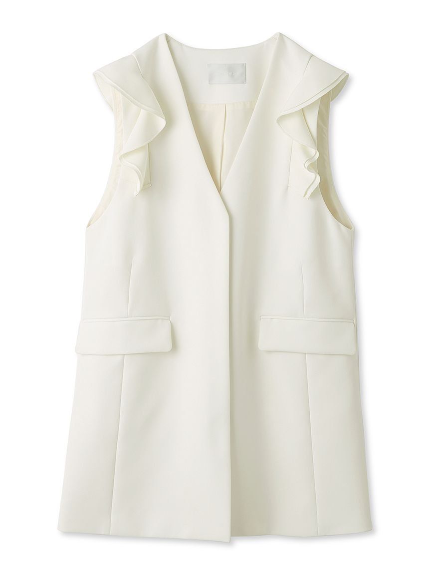 【セルフォード/CELFORD】のフリルスリーブジレ インテリア・キッズ・メンズ・レディースファッション・服の通販 founy(ファニー) 　雑誌掲載アイテム　Magazine Items　ファッション雑誌　Fashion Magazines　ストーリィ　STORY　ファッション　Fashion　レディースファッション　WOMEN　アウター　Coat Outerwear　トップス・カットソー　Tops/Tshirt　ベスト/ジレ　Gilets/Vests　3月号　March Issue　ショルダー　Shoulder　デニム　Denim　パターン　Pattern　フリル　Frills　フレア　Flare　マーメイド　Mermaid　雑誌　Magazine　OWHT[002]|ID: prp329100004533951 ipo3291000000032044388