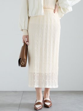 【テチチ/Te chichi】のレーシーニットストレートスカート(セットアップ可)《2025spring catalog item》 人気、トレンドファッション・服の通販 founy(ファニー) 雑誌掲載アイテム Magazine Items ファッション雑誌 Fashion Magazines スプリング SPRiNG ファッション Fashion レディースファッション WOMEN セットアップ Setup スカート Skirt 2025年 2025 2025春夏・S/S Ss,Spring/Summer,2025 おすすめ Recommend ストレート Straight セットアップ Set Up エレガント 上品 Elegant ビジネス 仕事 通勤 Business 雑誌 Magazine |ID:prp329100004533976