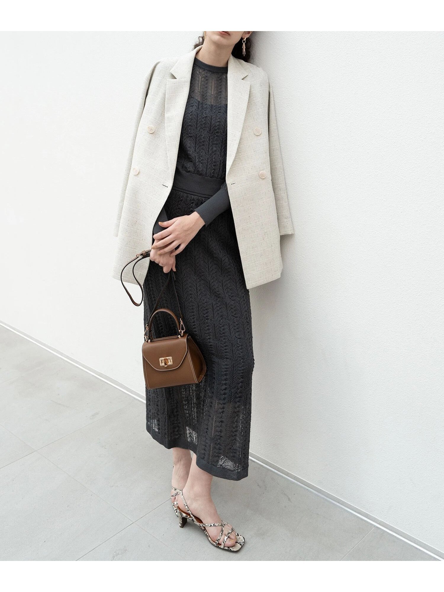 【テチチ/Te chichi】のレーシーニットストレートスカート(セットアップ可)《2025spring catalog item》 インテリア・キッズ・メンズ・レディースファッション・服の通販 founy(ファニー) 　雑誌掲載アイテム　Magazine Items　ファッション雑誌　Fashion Magazines　スプリング　SPRiNG　ファッション　Fashion　レディースファッション　WOMEN　セットアップ　Setup　スカート　Skirt　2025年　2025　2025春夏・S/S　Ss,Spring/Summer,2025　おすすめ　Recommend　ストレート　Straight　セットアップ　Set Up　エレガント 上品　Elegant　ビジネス 仕事 通勤　Business　雑誌　Magazine　チャコールグレー|ID: prp329100004533976 ipo3291000000032044499