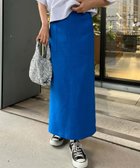 【チャオパニックティピー/CIAOPANIC TYPY】のテックリネンすっきりシルエットIラインベイカースカート ブルー|ID: prp329100004533992 ipo3291000000032679496