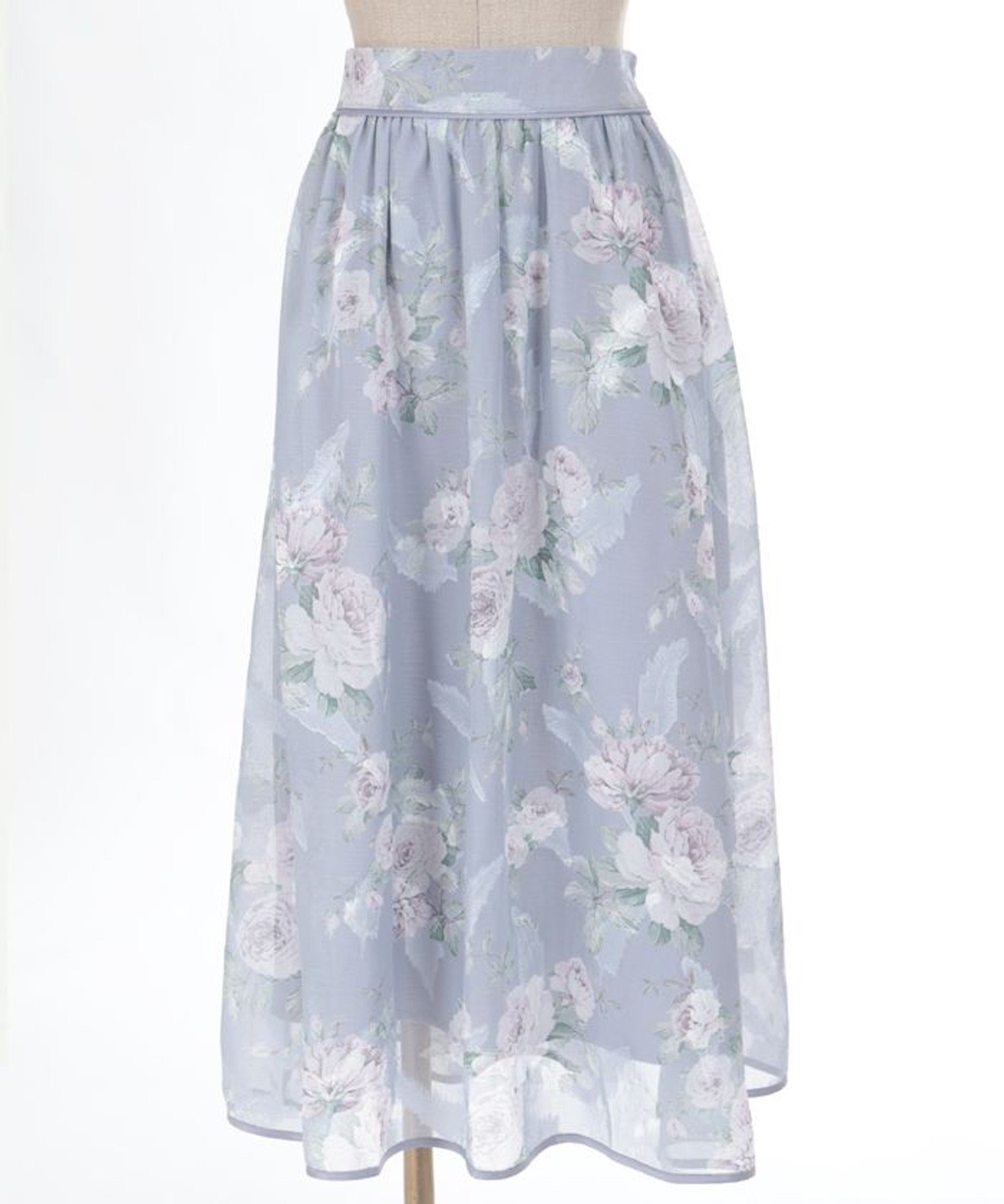 【アクシーズファム/axes femme】の花柄シアージャカードスカート インテリア・キッズ・メンズ・レディースファッション・服の通販 founy(ファニー) 　ファッション　Fashion　レディースファッション　WOMEN　スカート　Skirt　おすすめ　Recommend　エレガント 上品　Elegant　プリント　Print　モチーフ　Motif　ロング　Long　夏　Summer　ラベンダー|ID: prp329100004533999 ipo3291000000032044593