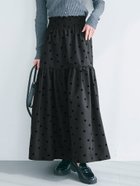 【コカ/COCA】のドット柄フロッキーティアードスカート Black|ID: prp329100004534005 ipo3291000000032044611