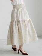 【コカ/COCA】のドット柄フロッキーティアードスカート Ivory|ID: prp329100004534005 ipo3291000000032044614