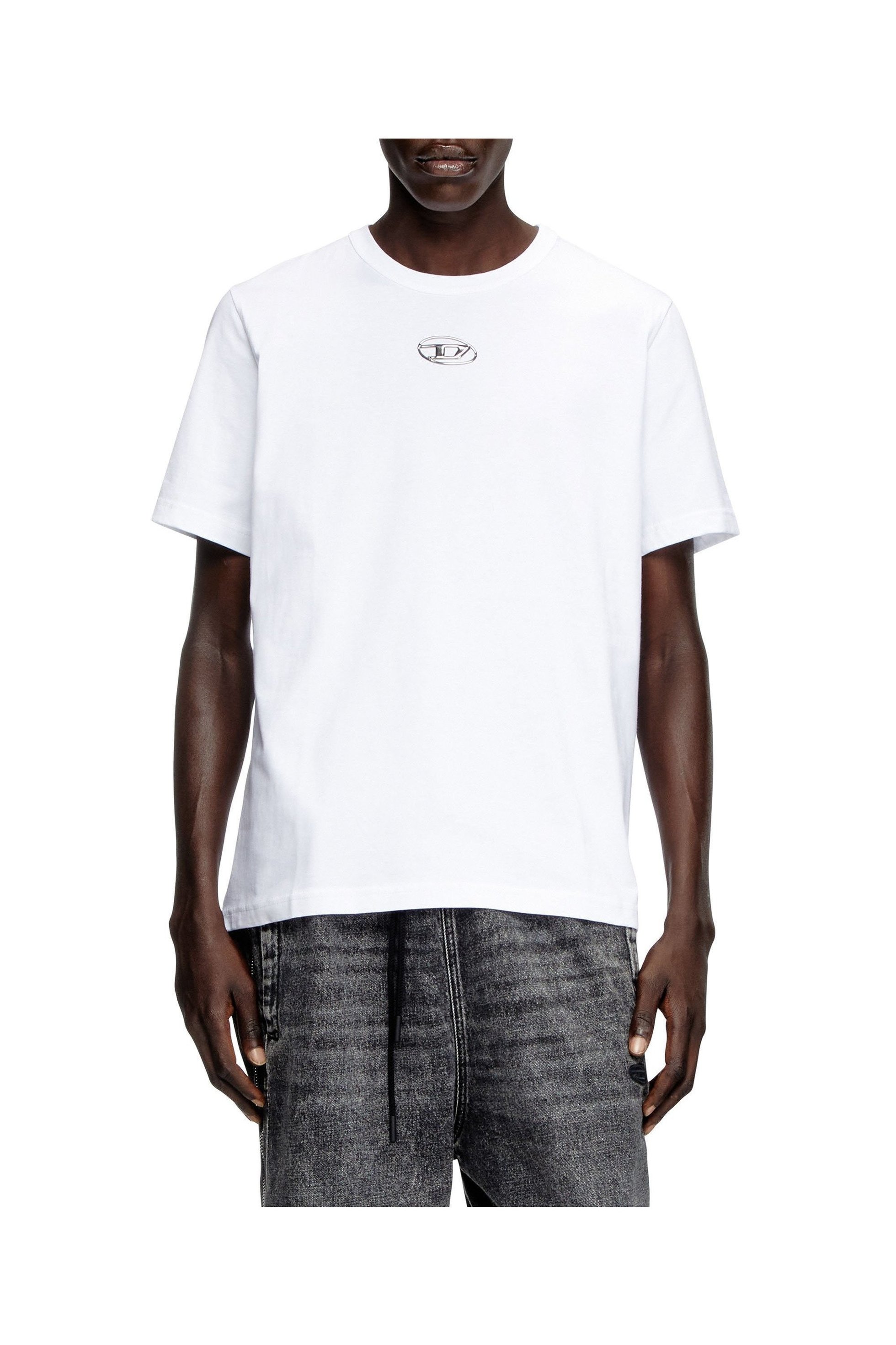 【ディーゼル/DIESEL / MEN】のメンズ Tシャツ ロゴ オーバルD インテリア・キッズ・メンズ・レディースファッション・服の通販 founy(ファニー) 　ファッション　Fashion　メンズファッション　Fashion for Men　インナー　Innerwear　オーバル　Oval Design　カーディガン　Cardigan, Knitwear　シンプル　Simple, Minimal　ジャケット　Jacket, Outerwear　フロント　Front, Front Design　メンズ　Men's, Menswear　定番　Standard, Basic Item　ホワイト|ID: prp329100004534018 ipo3291000000033198167