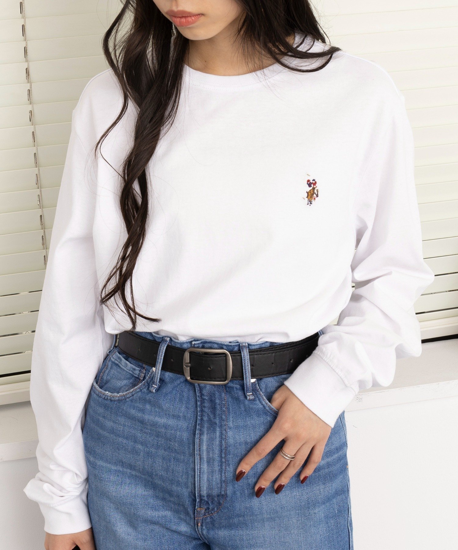 【セットアップセブン/SETUP7】のU.S. POLO ASSN./クラシカルポニー ワンポイントロゴ ロンTシャツ インテリア・キッズ・メンズ・レディースファッション・服の通販 founy(ファニー) 　ファッション　Fashion　レディースファッション　Fashion for Women　トップス・カットソー　Cut & Sew Tops　シャツ・ブラウス・オフィスカジュアル　Elegant Blouses & Button-Ups　ロングTシャツ・Tシャツ　Longline T-Shirts & Tees　厚底　Platform Shoes　カーゴパンツ　Cargo Pants, Utility Pants　スニーカー　Sneakers, Trainers　スポーツ　Sports, Activewear　スリーブ　Sleeve, Long Sleeve / Short Sleeve　ダウン　Down, Puffer　デニム　Denim, Jeans Material　トレンド　Trend, Trending Now　定番　Standard, Basic Item　人気　Popular, Best Seller　ベーシック　Basic, Essential　半袖　Short Sleeve, Half Sleeve　ムートン　Shearling, Mouton　ロング　Long, Long-Length　ワイド　Wide, Wide Fit　ワンポイント　One Point, Statement Accent　再入荷　Restock / Back in Stock　WHT2|ID: prp329100004534033 ipo3291000000033673459