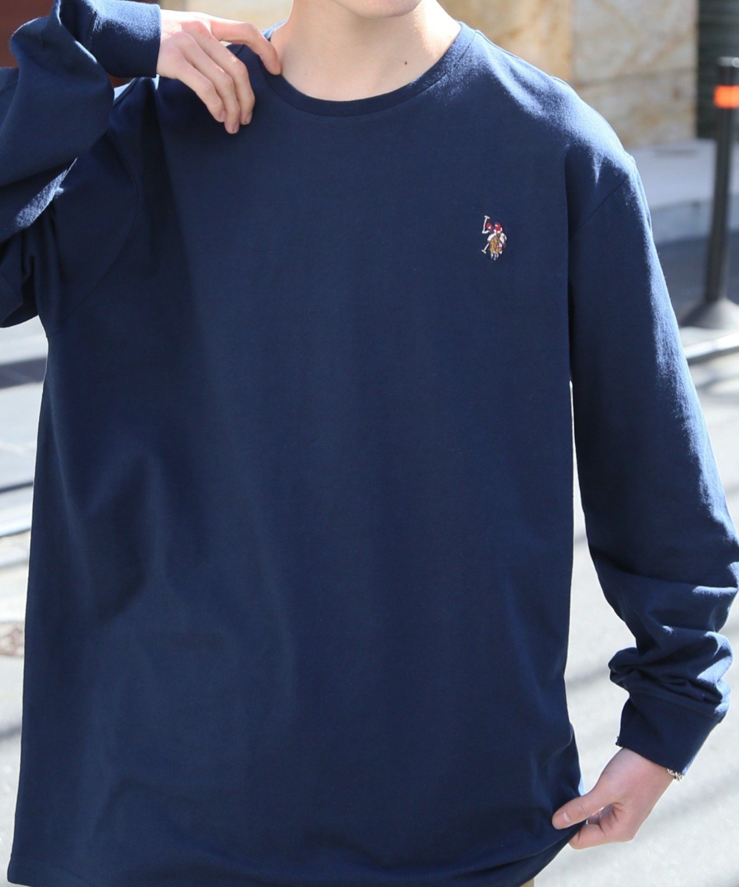 【セットアップセブン/SETUP7】のU.S. POLO ASSN./クラシカルポニー ワンポイントロゴ ロンTシャツ インテリア・キッズ・メンズ・レディースファッション・服の通販 founy(ファニー) 　ファッション　Fashion　レディースファッション　Fashion for Women　トップス・カットソー　Cut & Sew Tops　シャツ・ブラウス・オフィスカジュアル　Elegant Blouses & Button-Ups　ロングTシャツ・Tシャツ　Longline T-Shirts & Tees　厚底　Platform Shoes　カーゴパンツ　Cargo Pants, Utility Pants　スニーカー　Sneakers, Trainers　スポーツ　Sports, Activewear　スリーブ　Sleeve, Long Sleeve / Short Sleeve　ダウン　Down, Puffer　デニム　Denim, Jeans Material　トレンド　Trend, Trending Now　定番　Standard, Basic Item　人気　Popular, Best Seller　ベーシック　Basic, Essential　半袖　Short Sleeve, Half Sleeve　ムートン　Shearling, Mouton　ロング　Long, Long-Length　ワイド　Wide, Wide Fit　ワンポイント　One Point, Statement Accent　再入荷　Restock / Back in Stock　NVY2|ID: prp329100004534033 ipo3291000000033673461