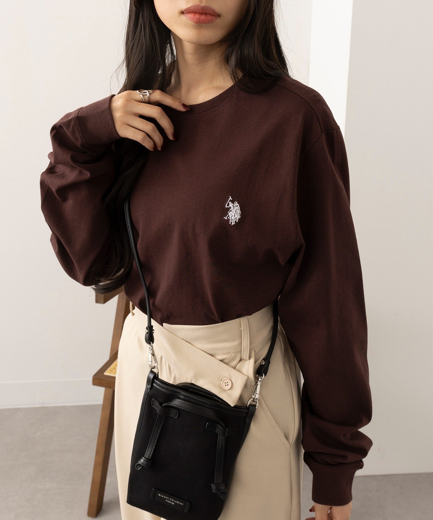 【セットアップセブン/SETUP7】のU.S. POLO ASSN./クラシカルポニー ワンポイントロゴ ロンTシャツ インテリア・キッズ・メンズ・レディースファッション・服の通販 founy(ファニー) 　ファッション　Fashion　レディースファッション　Fashion for Women　トップス・カットソー　Cut & Sew Tops　シャツ・ブラウス・オフィスカジュアル　Elegant Blouses & Button-Ups　ロングTシャツ・Tシャツ　Longline T-Shirts & Tees　厚底　Platform Shoes　カーゴパンツ　Cargo Pants, Utility Pants　スニーカー　Sneakers, Trainers　スポーツ　Sports, Activewear　スリーブ　Sleeve, Long Sleeve / Short Sleeve　ダウン　Down, Puffer　デニム　Denim, Jeans Material　トレンド　Trend, Trending Now　定番　Standard, Basic Item　人気　Popular, Best Seller　ベーシック　Basic, Essential　半袖　Short Sleeve, Half Sleeve　ムートン　Shearling, Mouton　ロング　Long, Long-Length　ワイド　Wide, Wide Fit　ワンポイント　One Point, Statement Accent　再入荷　Restock / Back in Stock　BRN|ID: prp329100004534033 ipo3291000000033673463