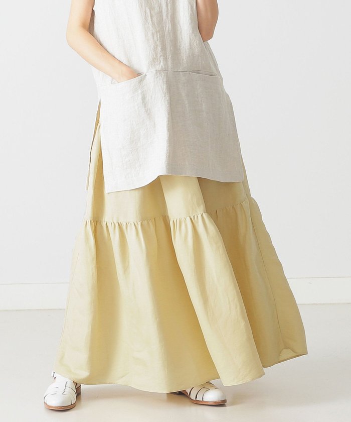 【その他のブランド/Other】のリネン混 ティアードスカート インテリア・キッズ・メンズ・レディースファッション・服の通販 founy(ファニー) https://founy.com/ ファッション Fashion レディースファッション WOMEN スカート Skirt ティアードスカート Tiered Skirts シンプル Simple ティアードスカート Tiered Skirt ベスト Vest リネン Linen |ID: prp329100004534122 ipo3291000000032045054