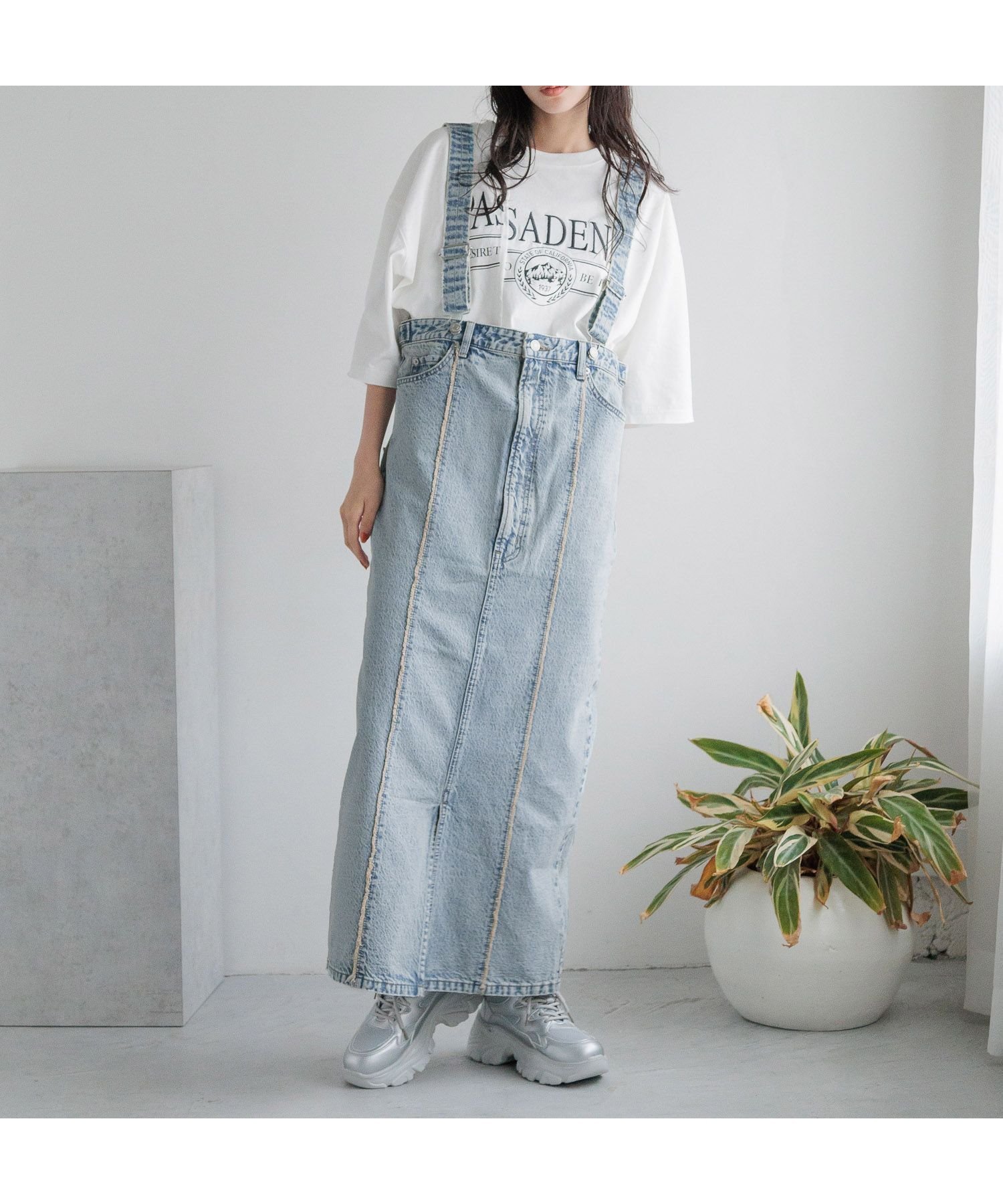 【ローリーズファーム/LOWRYS FARM】のCONE/ジャンスカ インテリア・キッズ・メンズ・レディースファッション・服の通販 founy(ファニー) 　ファッション　Fashion　レディースファッション　Ladies' Fashion Online　シルバー　Silver　ジャンスカ　Janska　デニム　Denim　ビンテージ　Vintage　ブルー83|ID: prp329100004534127 ipo3291000000032622432