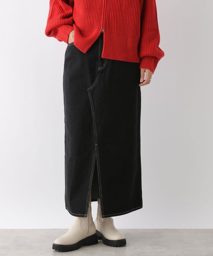 【レプシィム ローリーズファーム/LEPSIM LOWRYS FARM】のデニムナロースカート インテリア・キッズ・メンズ・レディースファッション・服の通販 founy(ファニー) https://founy.com/ ファッション Fashion レディースファッション WOMEN スカート Skirt おすすめ Recommend カーディガン Cardigan スリット Slit デニム Denim フロント Front ベーシック Basic 人気 Popularity |ID: prp329100004534141 ipo3291000000032237596