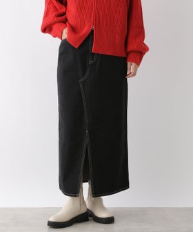【レプシィム ローリーズファーム/LEPSIM LOWRYS FARM】のデニムナロースカート 人気、トレンドファッション・服の通販 founy(ファニー) ファッション Fashion レディースファッション Fashion for Women スカート Skirts おすすめ Recommended / Our Picks カーディガン Cardigan, Knitwear スリット Slit, Slit Detail デニム Denim, Jeans Material フロント Front, Front Design ベーシック Basic, Essential 人気 Popular, Best Seller |ID:prp329100004534141
