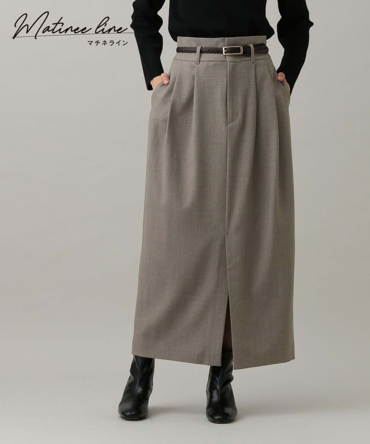 【グローバルワーク/GLOBAL WORK】のMATINEE LINE/カセットアップスカート/282510 インテリア・キッズ・メンズ・レディースファッション・服の通販 founy(ファニー) 　ファッション　Fashion　レディースファッション　WOMEN　セットアップ　Setup　スカート　Skirt　ジャケット　Jacket　ストレッチ　Stretch　スリット　Slit　ビスチェ　Bustier　フェミニン　Feminine　フロント　Front　ミックス　Mix　ワイド　Wide　エレガント 上品　Elegant　楽ちん　Easy　グレイッシュモカ54|ID: prp329100004534151 ipo3291000000032155416