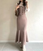 【ジュノア/JUNOAH】のデザインビスチェマーメイドスカートセット 人気、トレンドファッション・服の通販 founy(ファニー) ファッション Fashion レディースファッション WOMEN スカート Skirt thumbnail ピンクベージュ|ID: prp329100004534159 ipo3291000000032315616