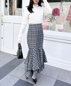 【イング/INGNI】のINGNI/BackレースUPアシメティアードSK グレー/チェック|ID: prp329100004534187 ipo3291000000032045338