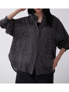 【ラシュッド/LASUD】のペイズリープリントバンドカラーシャツ チャコールグレー|ID: prp329100004534193 ipo3291000000032764802
