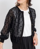 【ノーリーズ/NOLLEY'S】のシアーフロッキードットクルーネックカーディガン ブラック|ID: prp329100004534195 ipo3291000000032045373